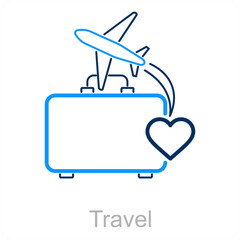 Travel and trip icon concept 