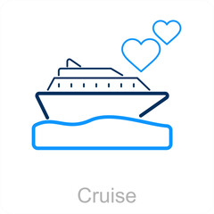 Cruise and ship icon concept 