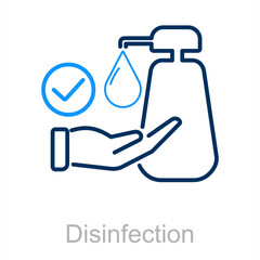 Disinfection and dirty icon concept