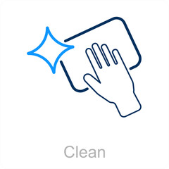 Clean and dirt icon concept