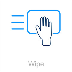 Wipe and clean icon concept