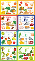 Vibrant Vitamin Banner with Various Fruits and Vegetables