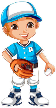Baseball player cartoon character