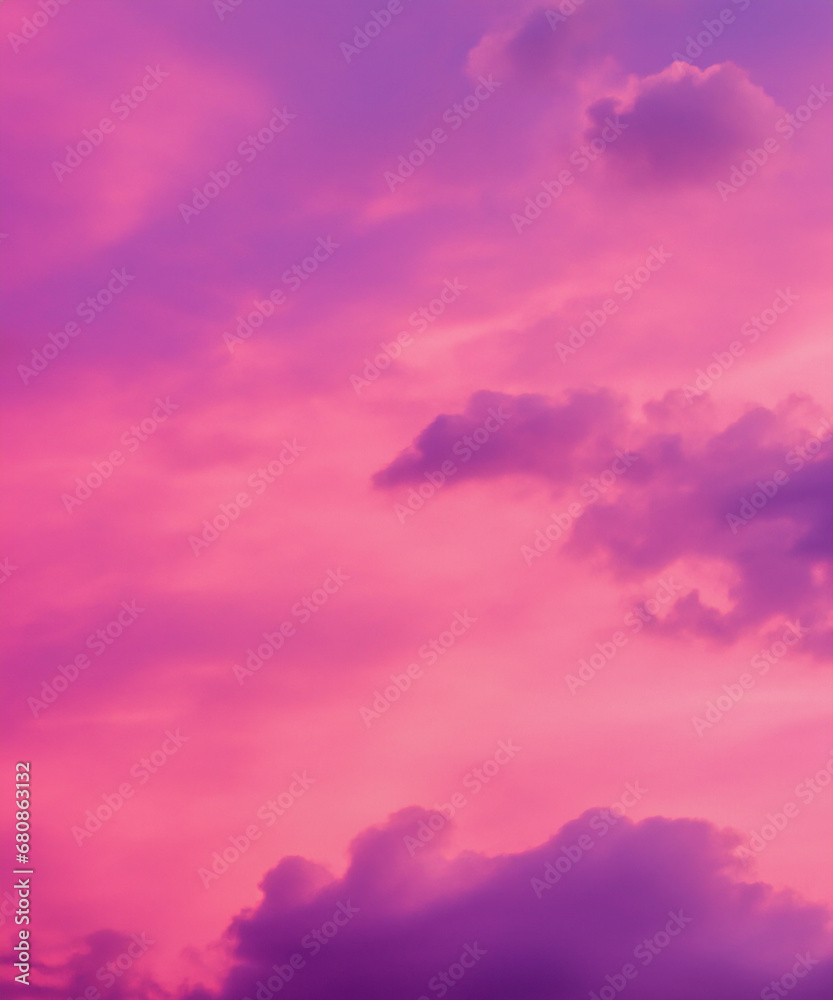 Wall mural pink sky and clouds background