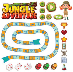 Jungle Adventure: A Snakes and Ladders Game Template