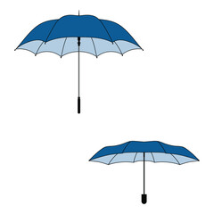 Fototapeta na wymiar Isolated 3D Realistic of Parasol Umbrella on White Background