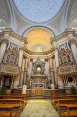 Tuinposter NAPLES, ITALY - APRIL 22, 2023: The nave of baroque church Chiesa di Santa Maria dell Aiuto.  © Renáta Sedmáková