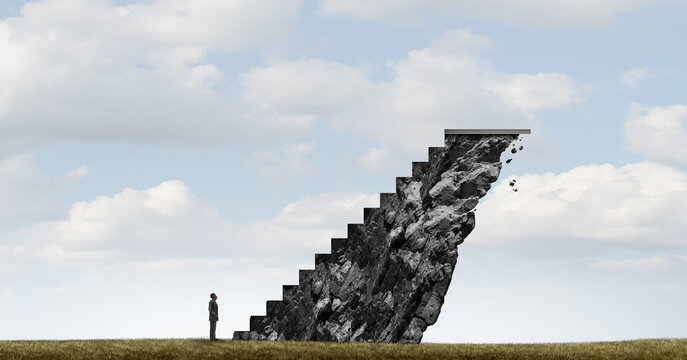 Consumer Scams and false promise and deceptive advertising to fool a person in believing fake opportunities leading to nowhere as a dead end or futile journey