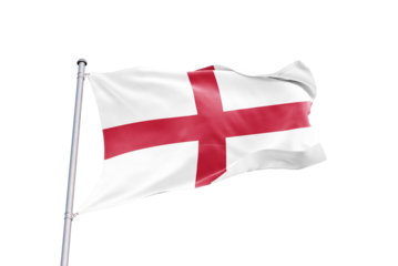England flag on transparent background.	
