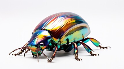 Macro Photo of an Iridescent Beetle Shell.