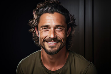 Fototapeta premium I make this look good. Studio portrait of a handsome young man posing with his hands on his chin against a grey background..
