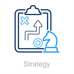 Strategy and plan icon concept 