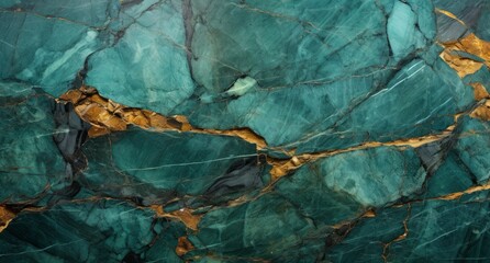 Contemporary Greek Wall Texture Featuring Green Marble with Gold Veins.