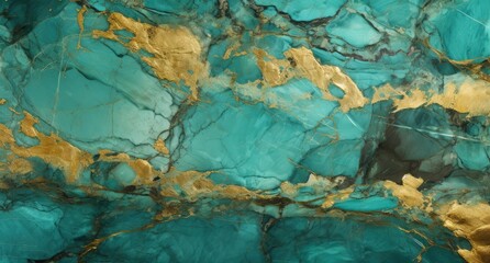 Obraz premium Contemporary Greek Wall Texture Featuring Green Marble with Gold Veins.