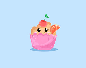 Cupcake with cherry