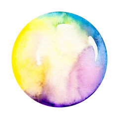 Hand drawn soap bubble isolated on a white background.