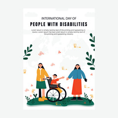 International Day of Persons with Disabilities brochure design template