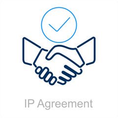 IP Agreement and agreement icon concept 