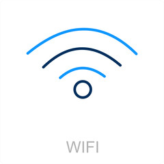 WIFI and signal icon concept 