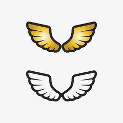 Wings logo vector icon symbol illustration design template