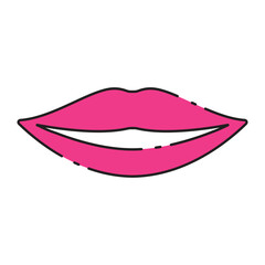 Valentine's Day lips icon vector