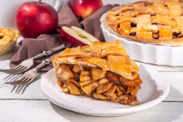 Traditional autumn apple pie