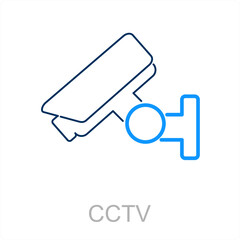 Fototapeta premium CCTV and security icon concept