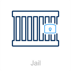 Jail and prison icon concept