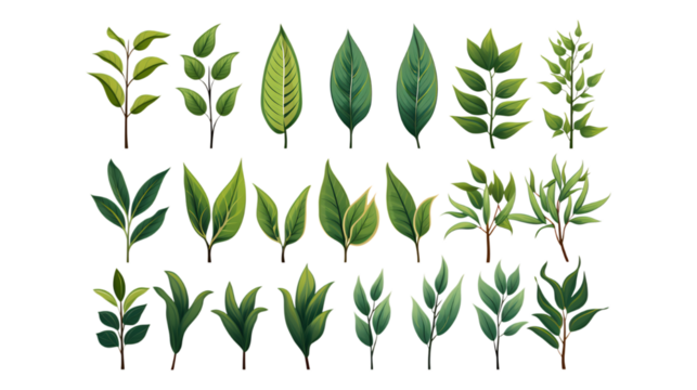 leaf, plant, nature, green, vector, tree, leaves, illustration, pattern, spring