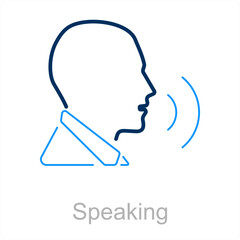 Speaking and say icon concept