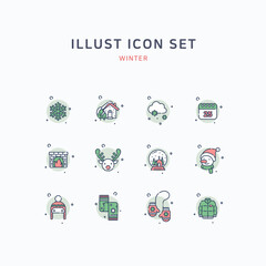 winter & Christmas icon set