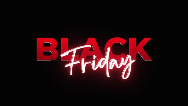 black friday sign title with transparent background