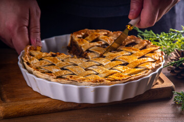 Traditional Christmas mince pie
