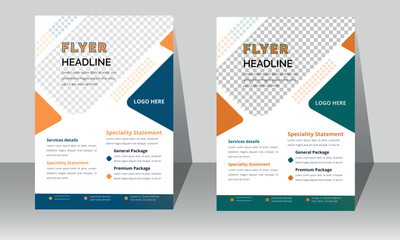 Simple Corporate Flyer Design for business, Vector 