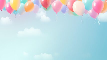Birthday decoration background, birthday balloon background, holiday decoration material, PPT background