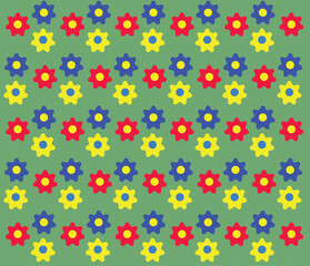 seamless pattern with colorful flowers