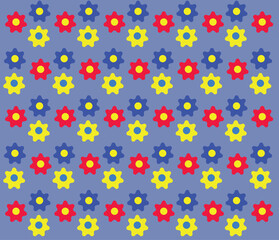 seamless pattern with colorful flowers