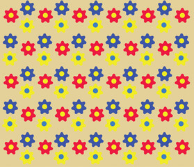 seamless pattern with colorful flowers