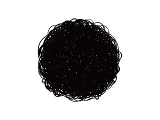 混乱した雰囲気の糸を絡めたような丸型フレーム