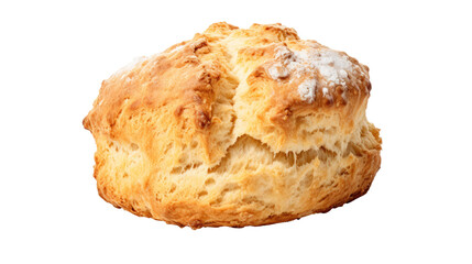 Scone on white isolated on clear png background and transparent background. Bakery and pastry concept for cafe and restaurent, AI generative. 
