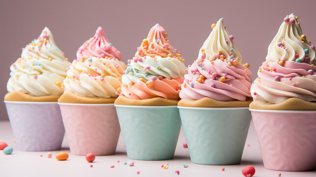 cupcake with frosting HD 8K wallpaper Stock Photographic Image 