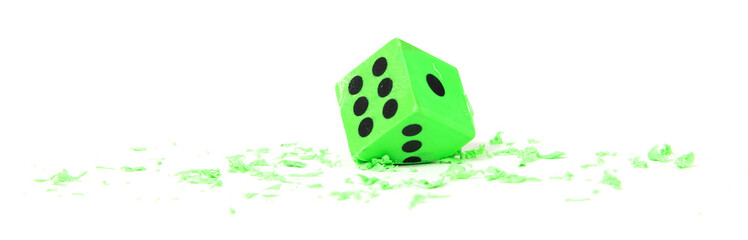 Eraser in the form of dice
