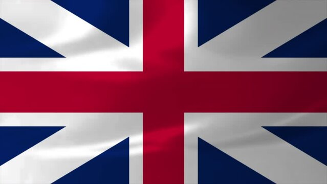 England flag flying, background 4K video footage.