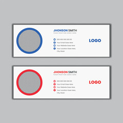 email signature template or email footer and personal social media cover design
