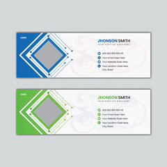 email signature template or email footer and personal social media cover design
