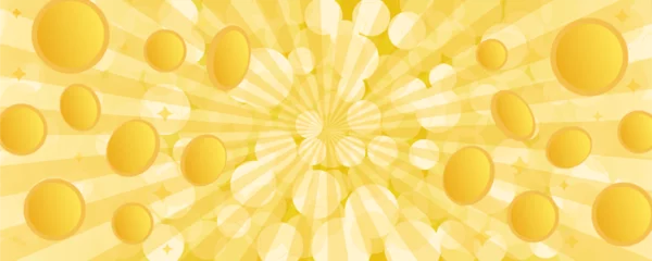 Tuinposter キラキラした金色のコインが飛んでいるベクター背景画像 © ICIM