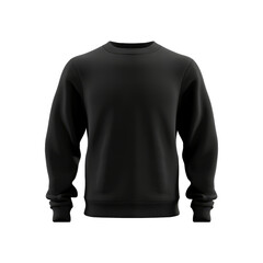 Black sweater isolated on transparent background