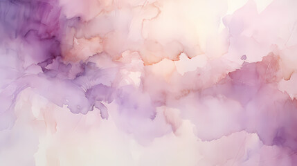 Purple white watercolor abstract background. Watercolor purple white background. Watercolor cloud texture.