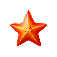 Obraz premium Cartoon style stars on transparent background, white background, isolated, icon material, vector illustration