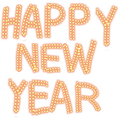 new year lights sign